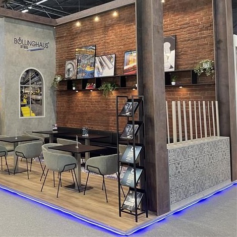 Böllinghaus Steel, Loungebereich mit Regal